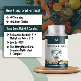 Athelas Neutraceuticals Tri-Methyl+ B Complex 68g arrière