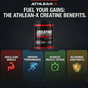 ATHLEAN-X X-CREATINE Poudre de Créatine Monohydrate Pure 540g emballage