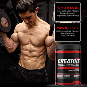 ATHLEAN-X X-CREATINE Poudre de Créatine Monohydrate Pure 540g mélange dans un shake