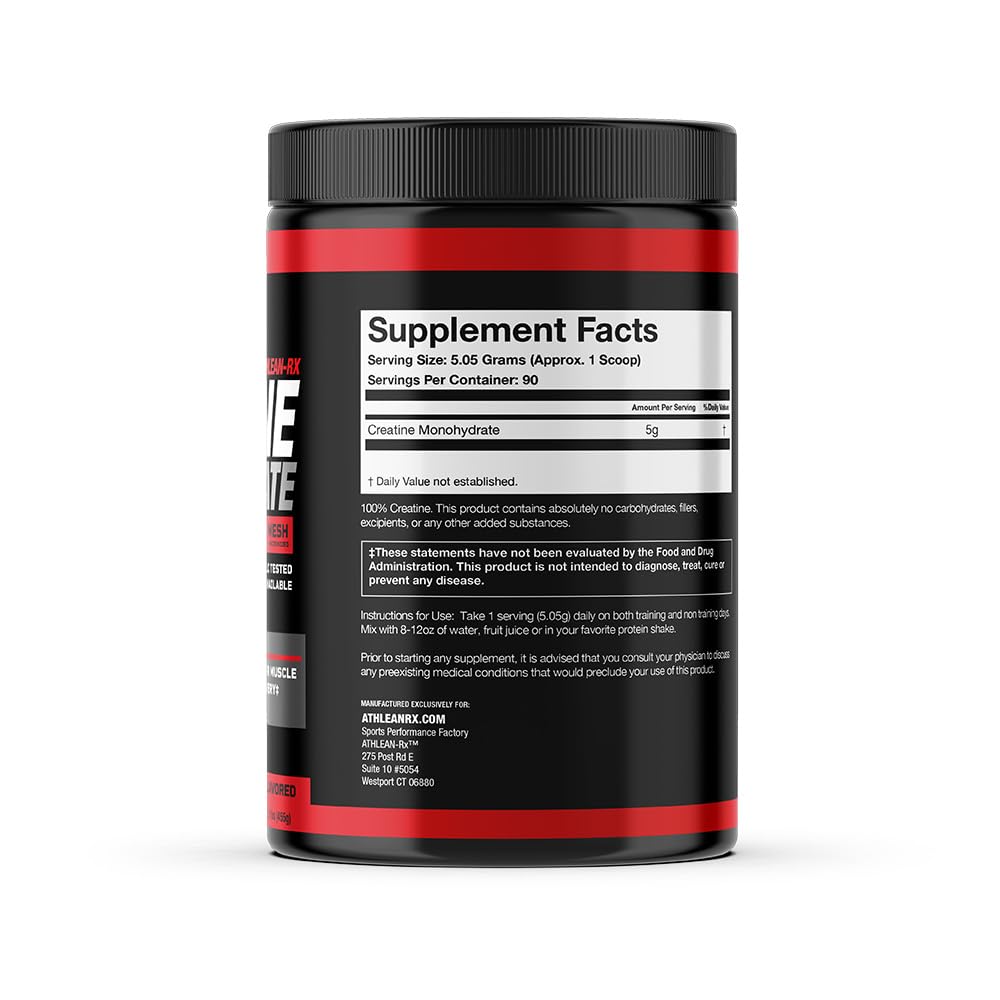 ATHLEAN-X X-CREATINE Poudre de Créatine Monohydrate Pure 540g utilisation