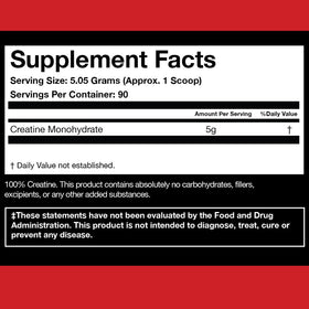 ATHLEAN-X X-CREATINE Poudre de Créatine Monohydrate Pure 540g vue de côté
