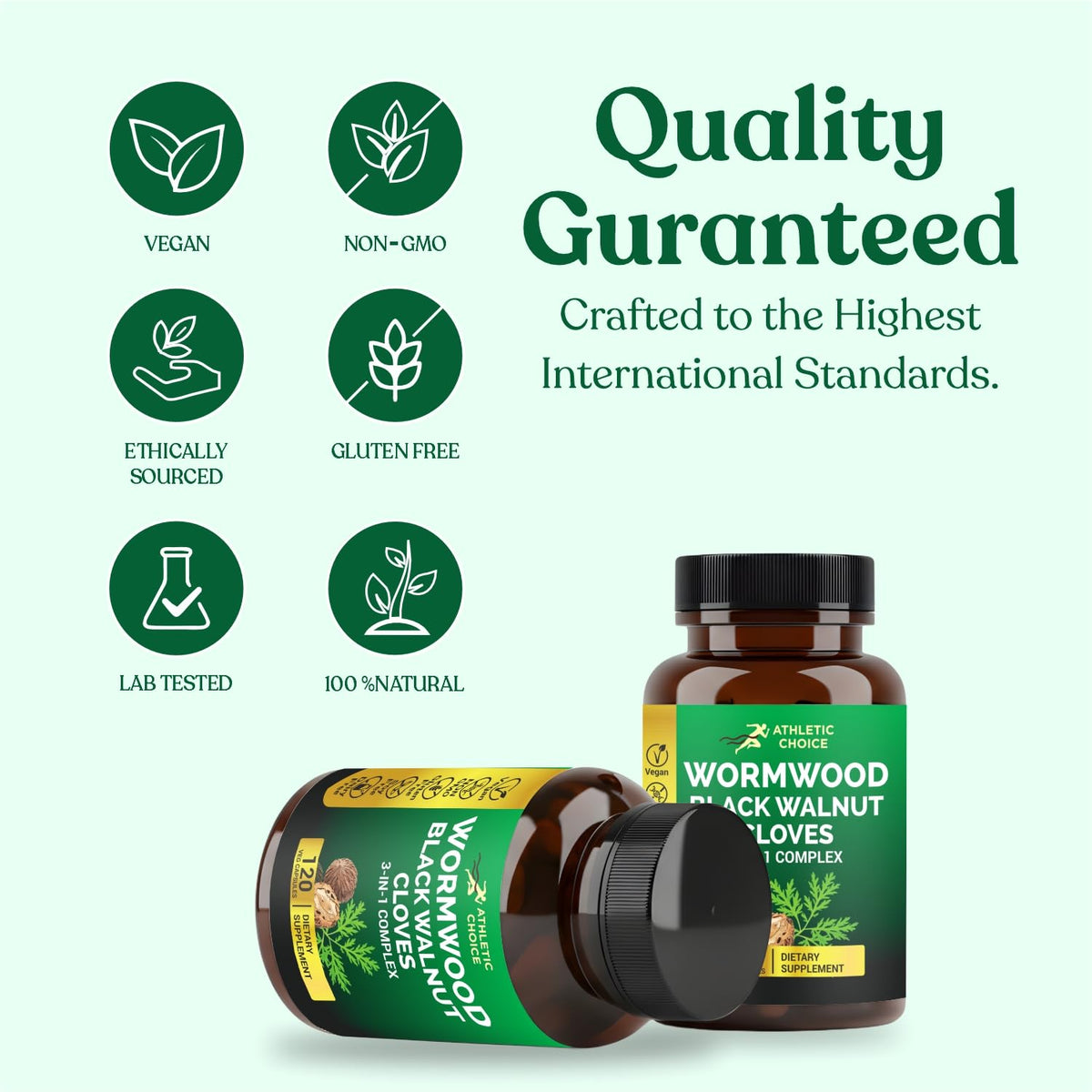 Athletic Choice Complex Vermouth Noire 120 Capsules Végétales avec d'autres produits