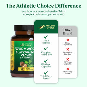 Athletic Choice Complex Vermouth Noire 120 Capsules Végétales avec ingrédients