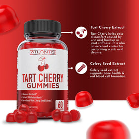 Atlantis Nutrition Gummies Cerise Acide Tartrique - emballage et contenu