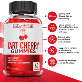 Atlantis Nutrition Gummies Cerise Acide Tartrique - gummies individuelles