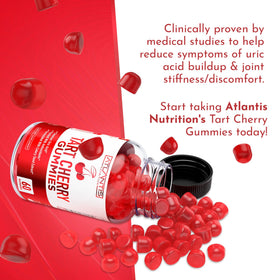 Atlantis Nutrition Gummies Cerise Acide Tartrique - ingrédients sur l'emballage