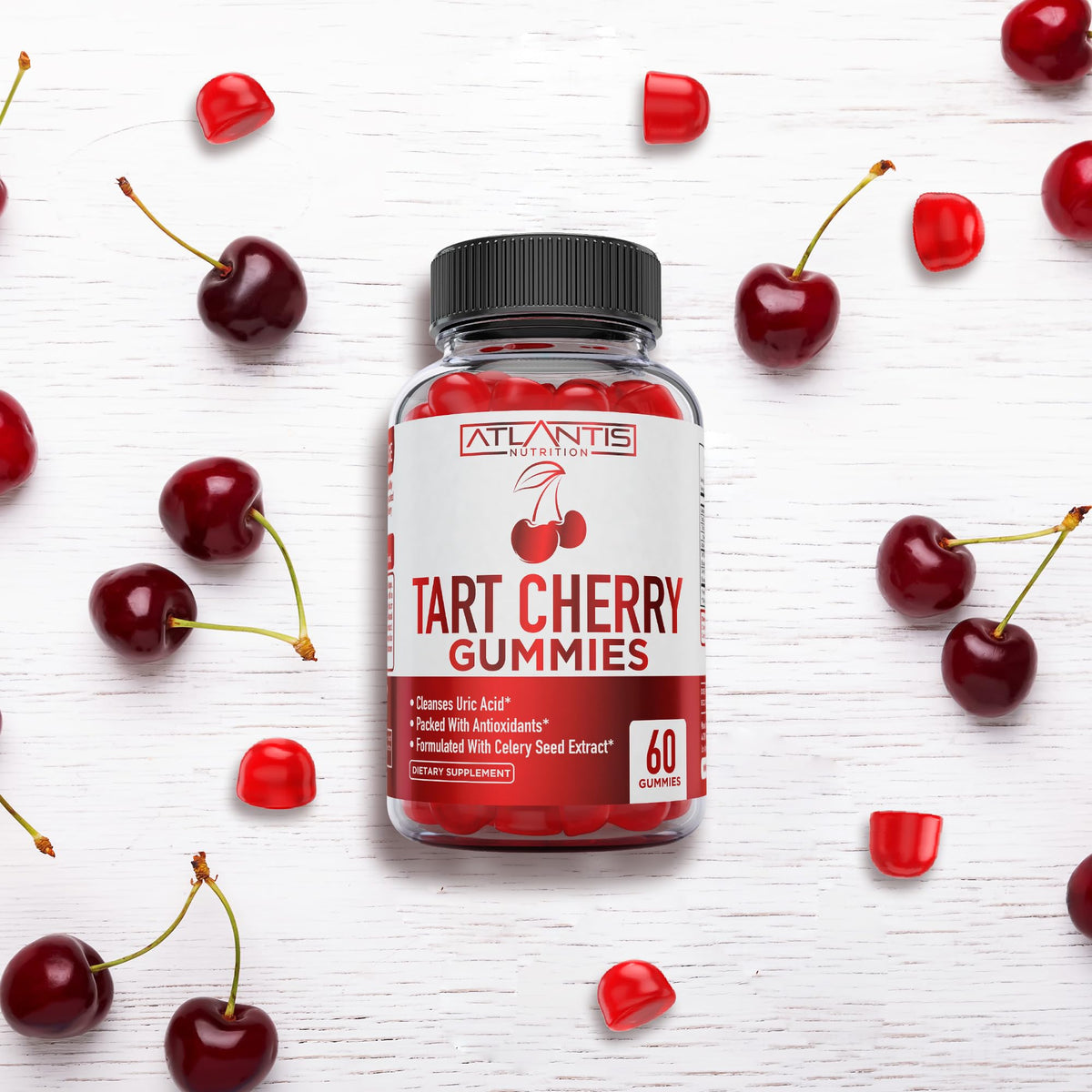 Atlantis Nutrition Gummies Cerise Acide Tartrique - prise de gummies