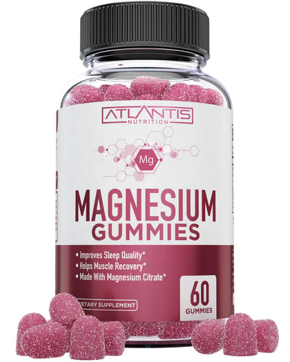 Atlantis Nutrition Gummies de Citrate de Magnésium 60 gummies en pot