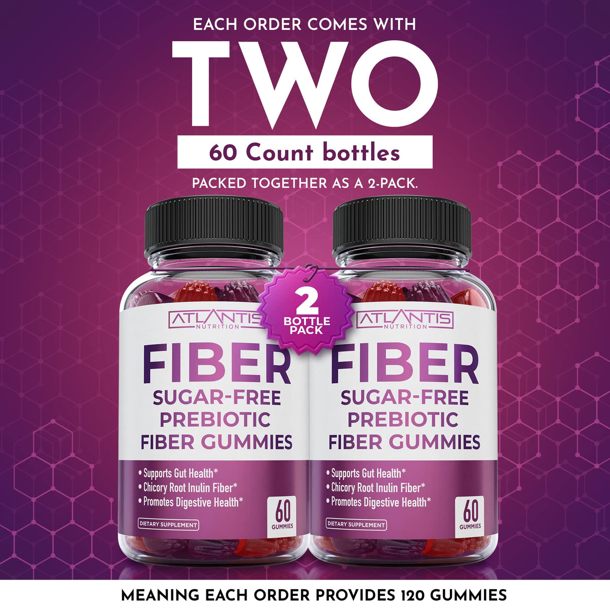 Atlantis Nutrition Gummies Fibres Sans Sucre - emballage