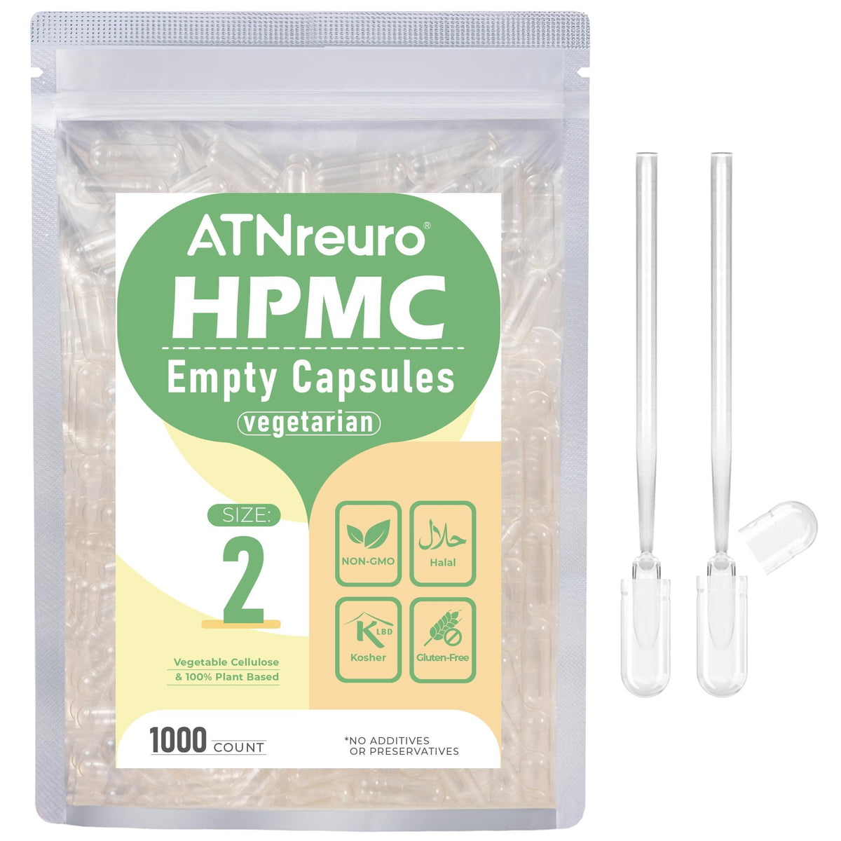 ATNreuro capsules végétaliennes vides boîte de 1000 unités