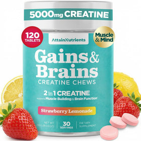 Attain Nutrients Chews de Créatine 5000mg emballage vue avant