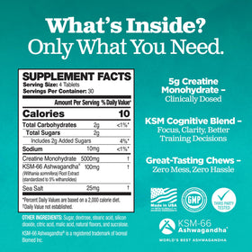 Attain Nutrients Chews de Créatine 5000mg montrant la texture des gommes