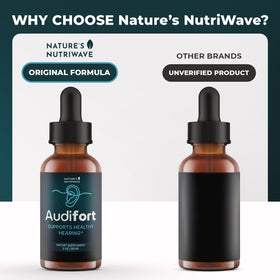 Audifort Nature’s NutriWave sur une table avec fruits