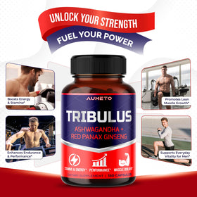 AUMETO Tribulus Terrestris 98% Saponines - étiquette du produit