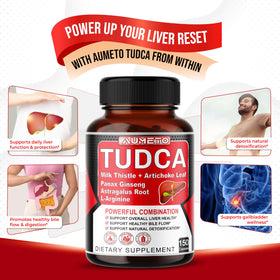 AUMETO TUDCA gélules sur fond blanc