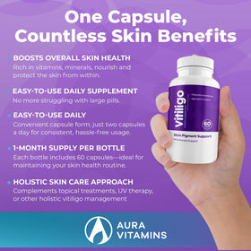 AURA VITAMINS Capsules Vitiligo 60 en main
