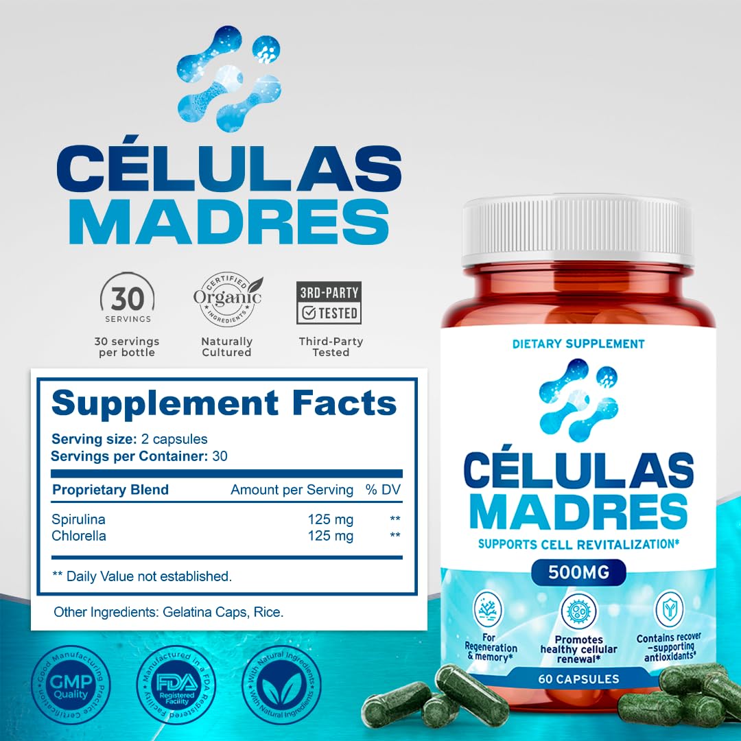 AURA VITAMINS Compléments Alimentaires Cellules Souches 500mg - Capsules en gros plan