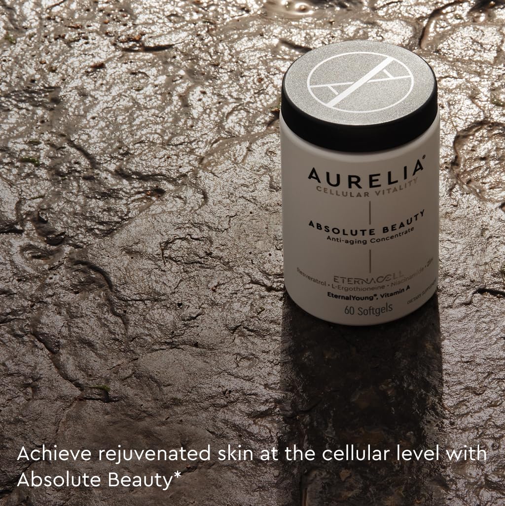 AURELIA Absolute Beauty complément alimentaire anti-âge avec une cuillère doseuse