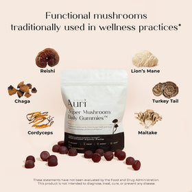 Auri Gummies Champignons 60 unités - gummies en gros plan