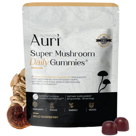 Auri Gummies Champignons 60 unités - vue de l'emballage avant