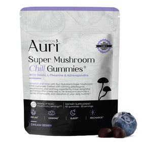 Auri Super Mushroom Chill Gummies 60 gummies packaging front view