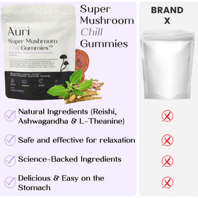 Auri Super Mushroom Chill Gummies in a hand