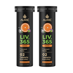 Auric LIV365 Tablettes Effervescentes Orange boîte vue avant
