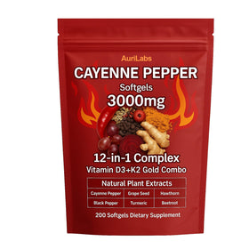 AuriLabs Gélules de Poivre de Cayenne vue de face avec emballage