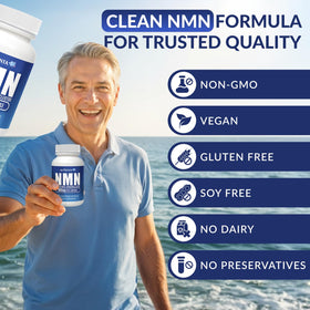AUTHENTA NMN 600 mg capsules sur une table