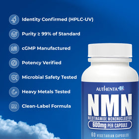 AUTHENTA NMN 600 mg complément alimentaire avec nourriture