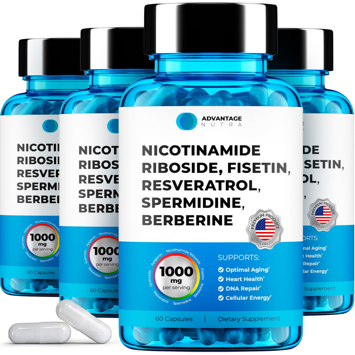 AvantageNutra Nicotinamide Riboside 500 mg avant de l'emballage