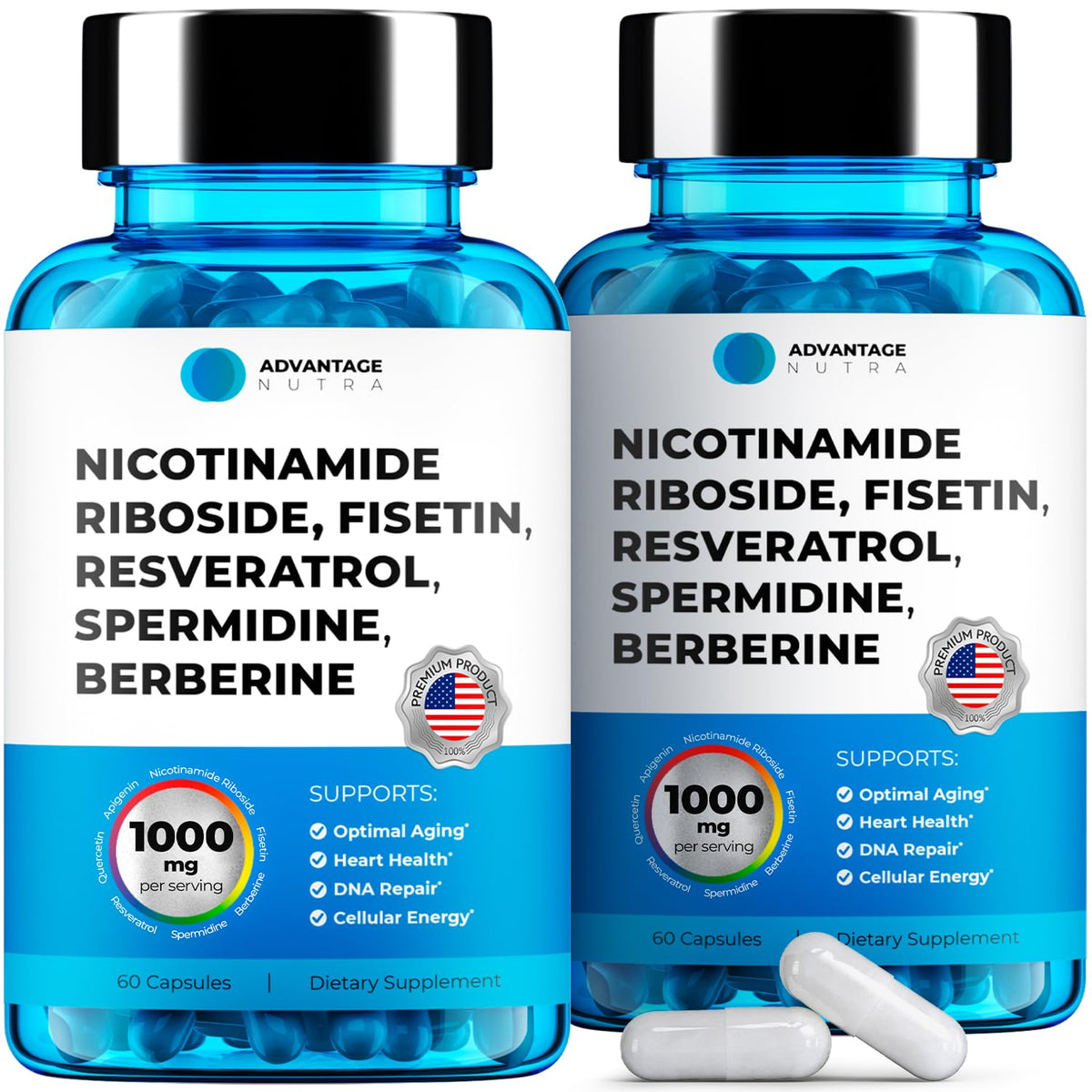 AvantageNutra Nicotinamide Riboside 500mg complément alimentaire en capsules