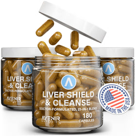 Avenir Nutrition Liver Shield & Cleanse 180 capsules front view