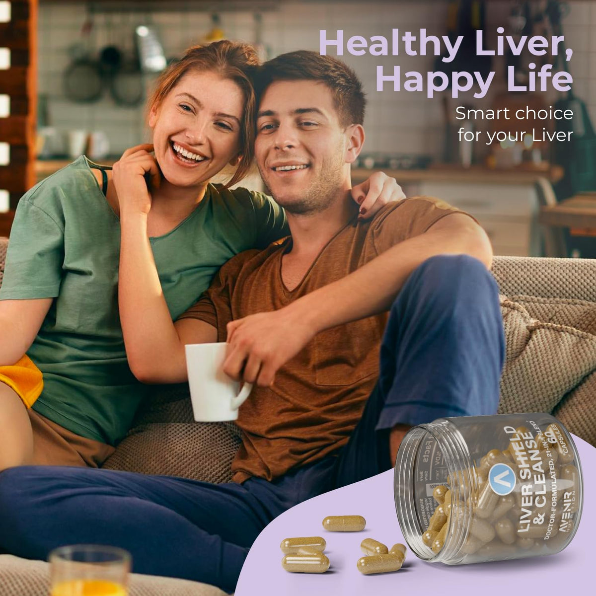 Avenir Nutrition Liver Shield & Cleanse bottle with natural herbs