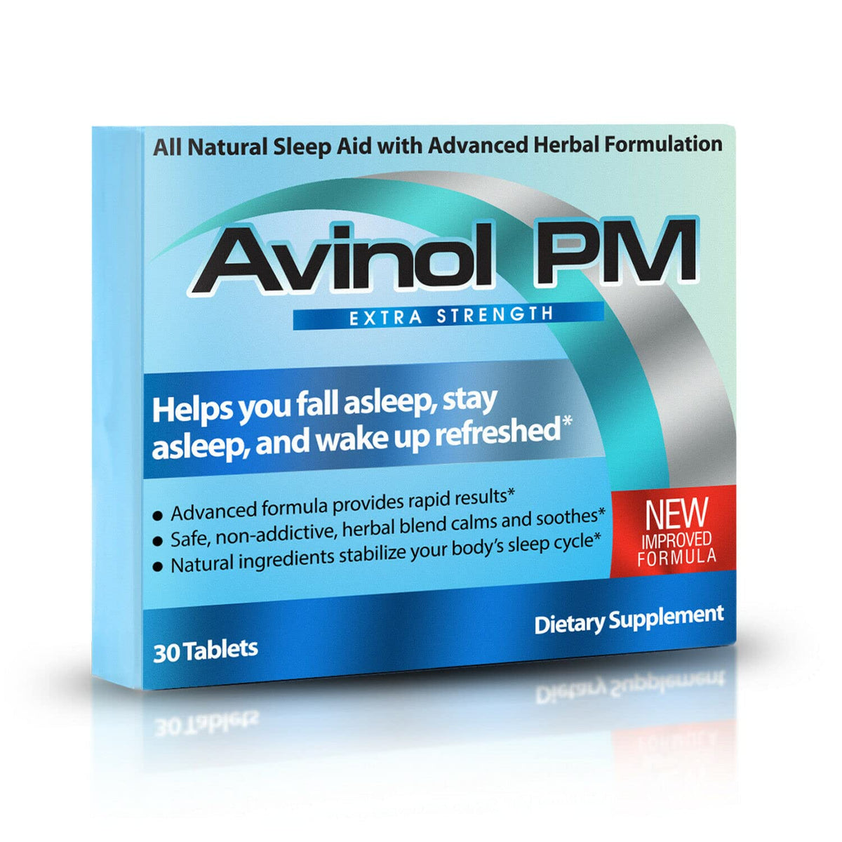 Avinol PM Complément Alimentaire Sommeil Renforcé 30 Comprimés - vue de face