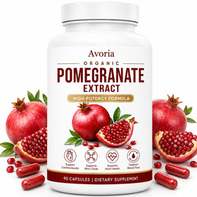 Avoria capsules d'extrait de grenade bio, vue de face