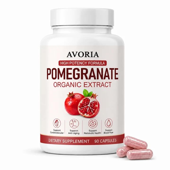 Avoria Extrait de Grenade Bio en Capsules, vue de l'emballage avant