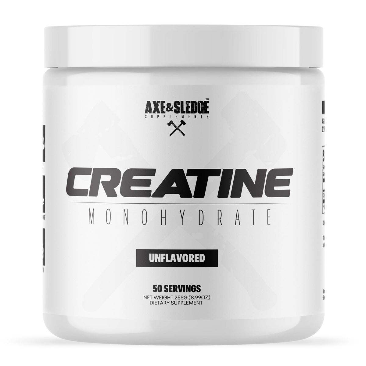 Axe & Sledge Basics Creatine 50 servings front view