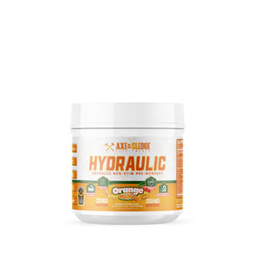Axe & Sledge Hydraulic Pré-Workout en poudre orange mangue vue de face