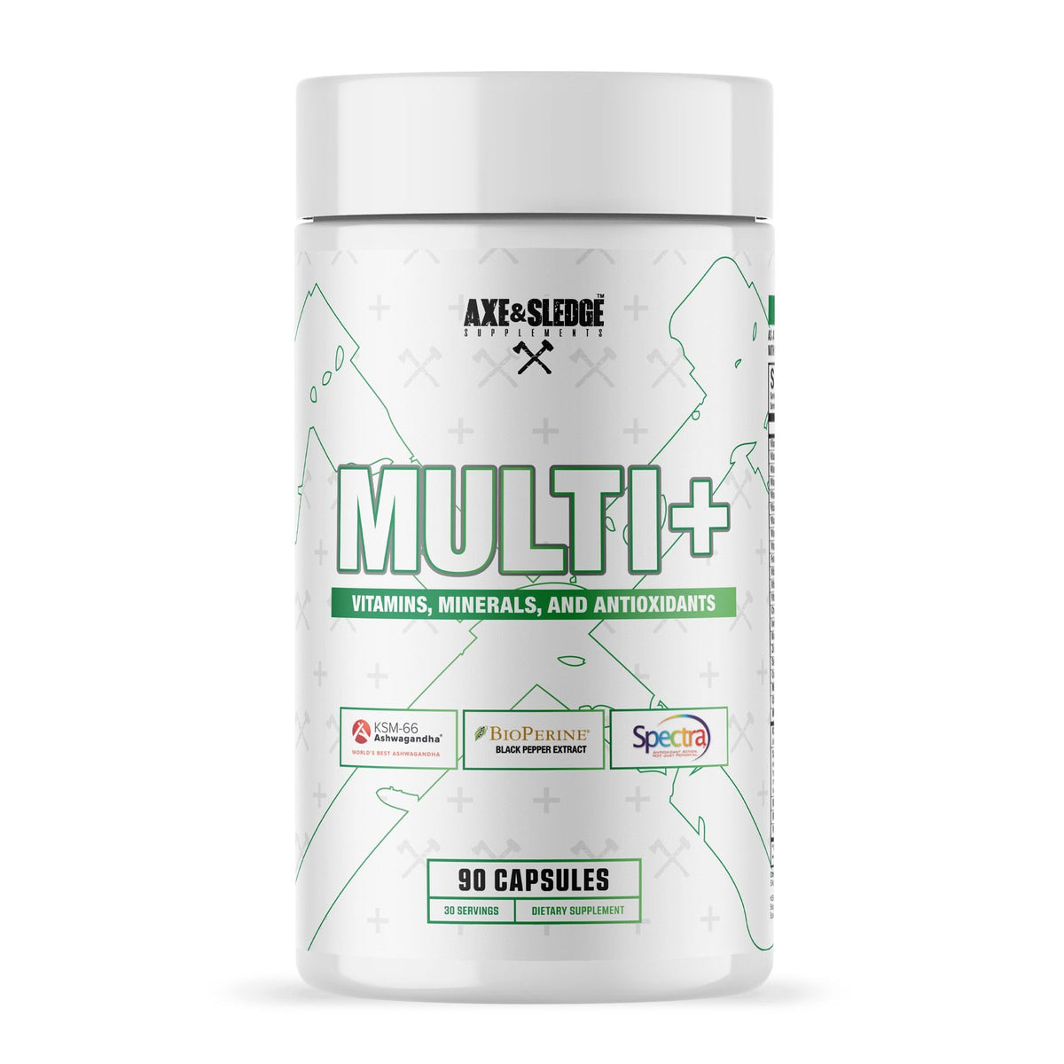 Axe & Sledge Multi Plus Multivitamin 90 capsules vue de face