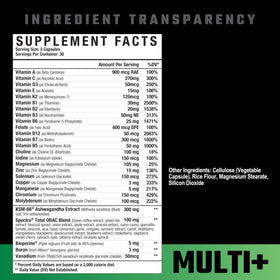 Axe & Sledge Multi Plus Multivitamin capsules ouvertes sur une table