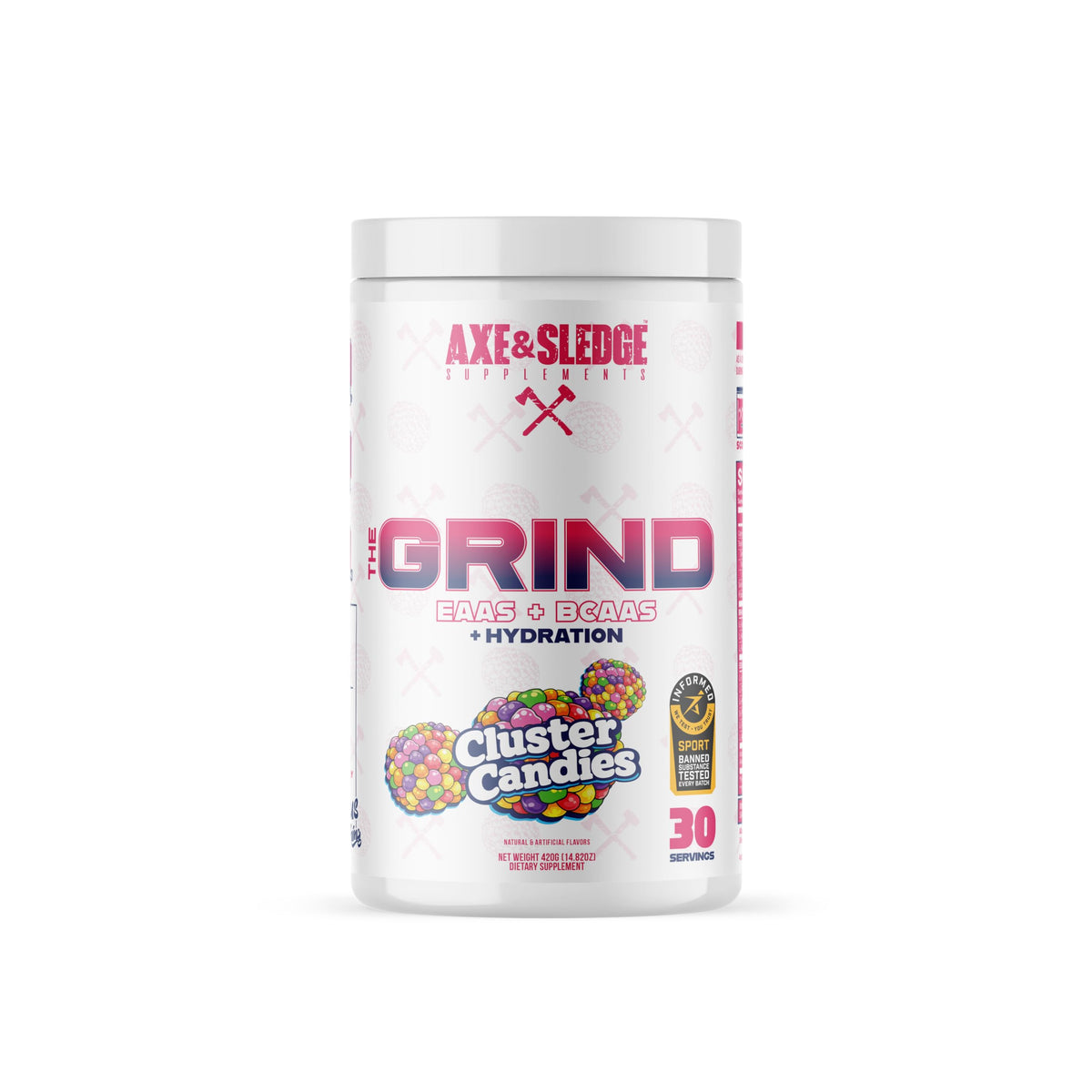 Axe & Sledge The Grind acides aminés essentiels en poudre, vue avant