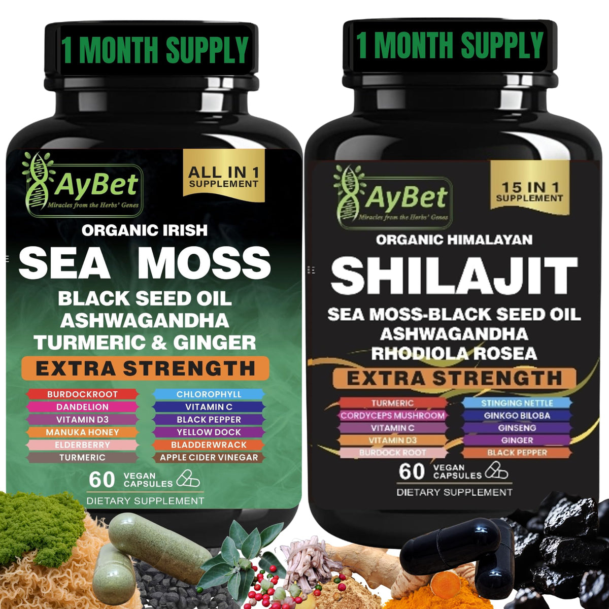 AyBet Complément Alimentaire Algues Marines et Shilajit boîte avant