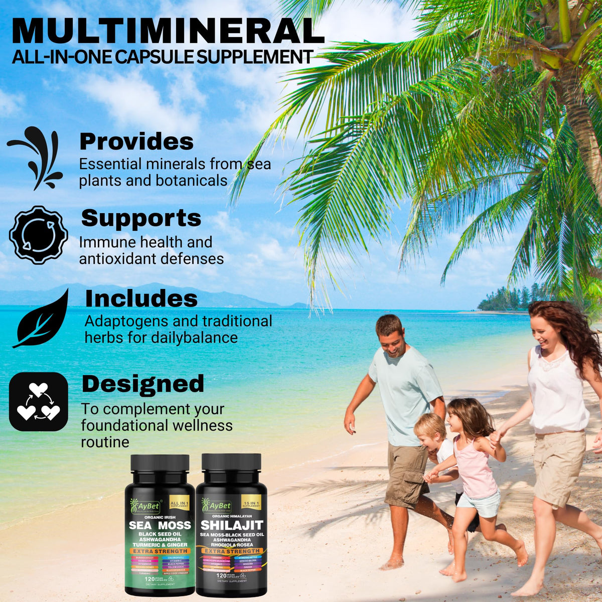 AyBet Complément Alimentaire Algues Marines et Shilajit dans un cadre naturel