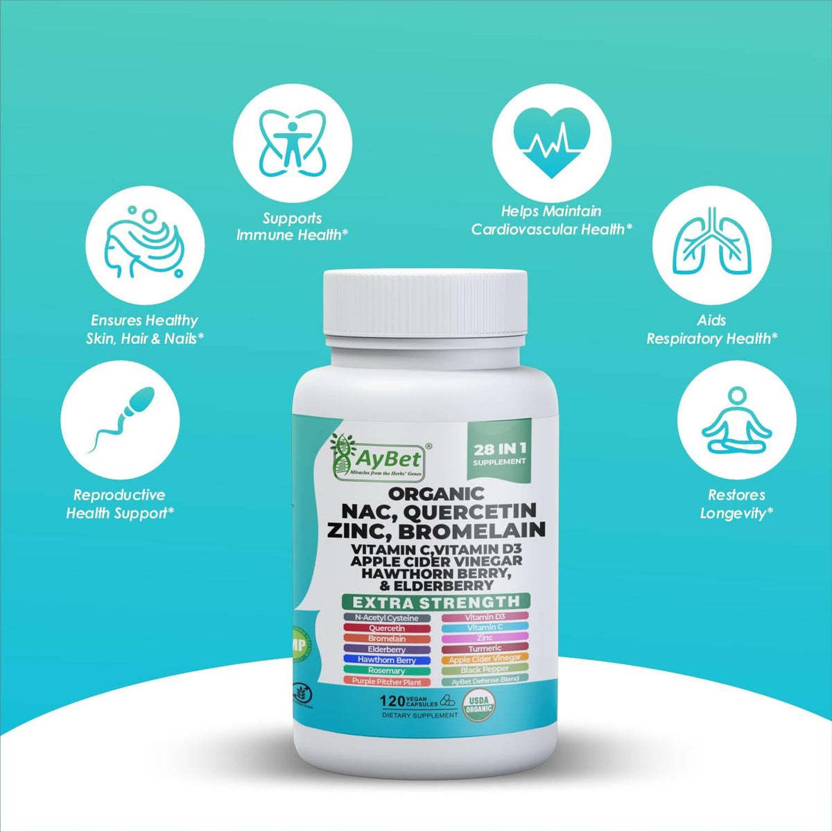 AyBet Complément Alimentaire capsules végétales dans un bol
