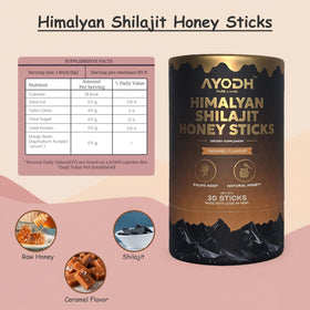 AYODH Sticks de Miel au Shilajit avec caramel