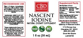 AYOJOY iode nascent bio flacon avec dosage indiqué