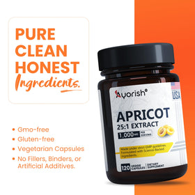 Ayorish Extrait d'Abricot 500 mg avec fruits
