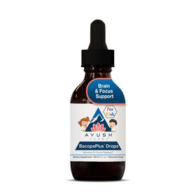 Ayush Herbs BacopaPlus Gouttes pour Enfants 80 servings, flacon avant