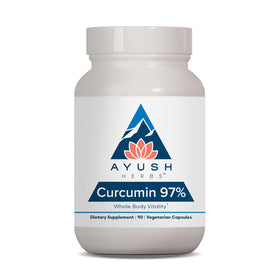 Ayush Herbs Curcumin 97% complément alimentaire 90 capsules vue de face